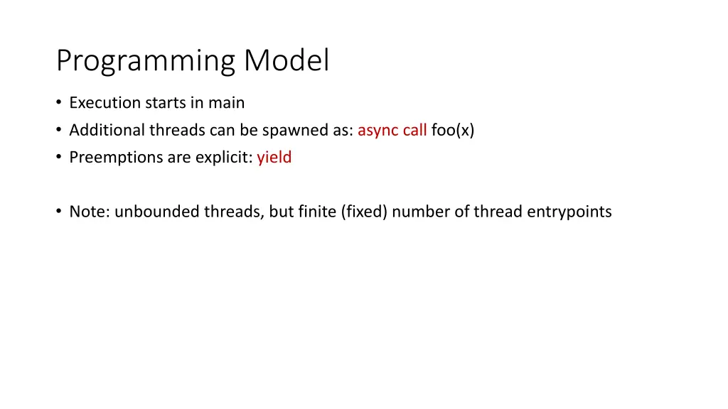 programming model