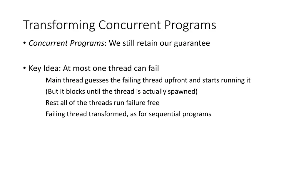 transforming concurrent programs