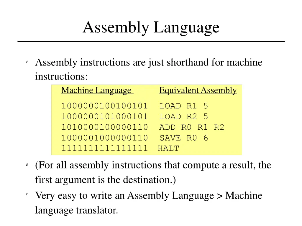 assembly language