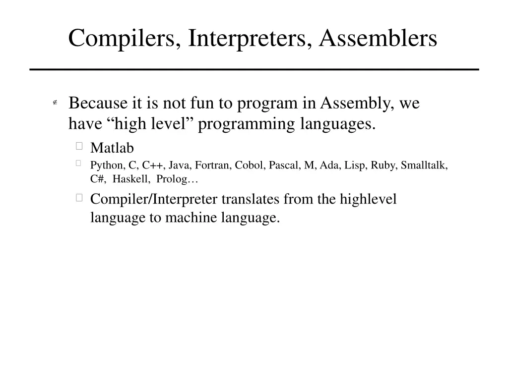 compilers interpreters assemblers