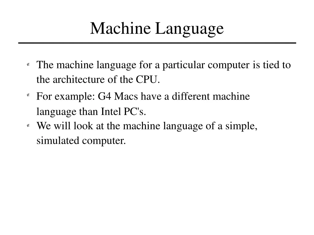 machine language