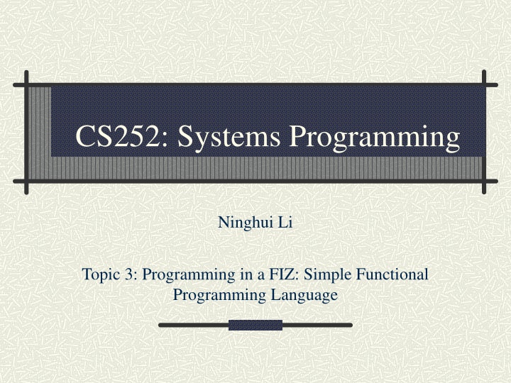 cs252 systems programming