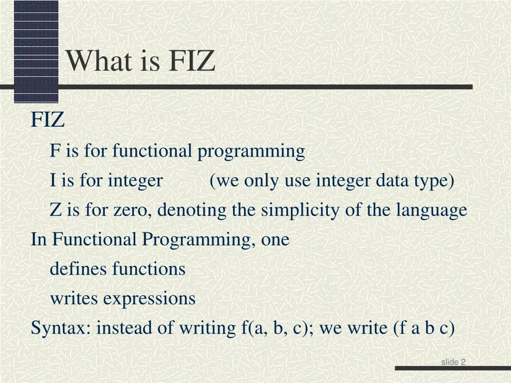 what is fiz