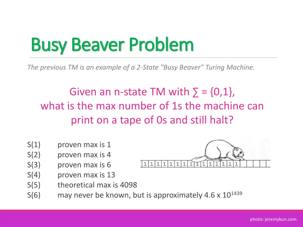 busy beaver problem busy beaver problem