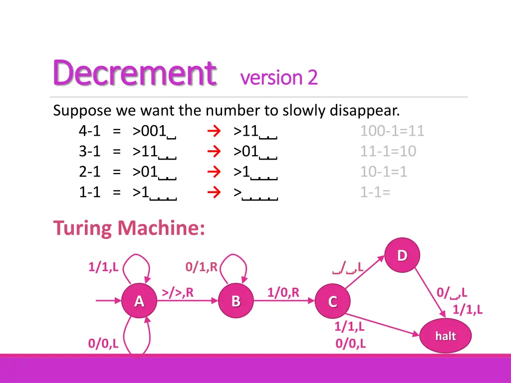 decrement decrement version 2