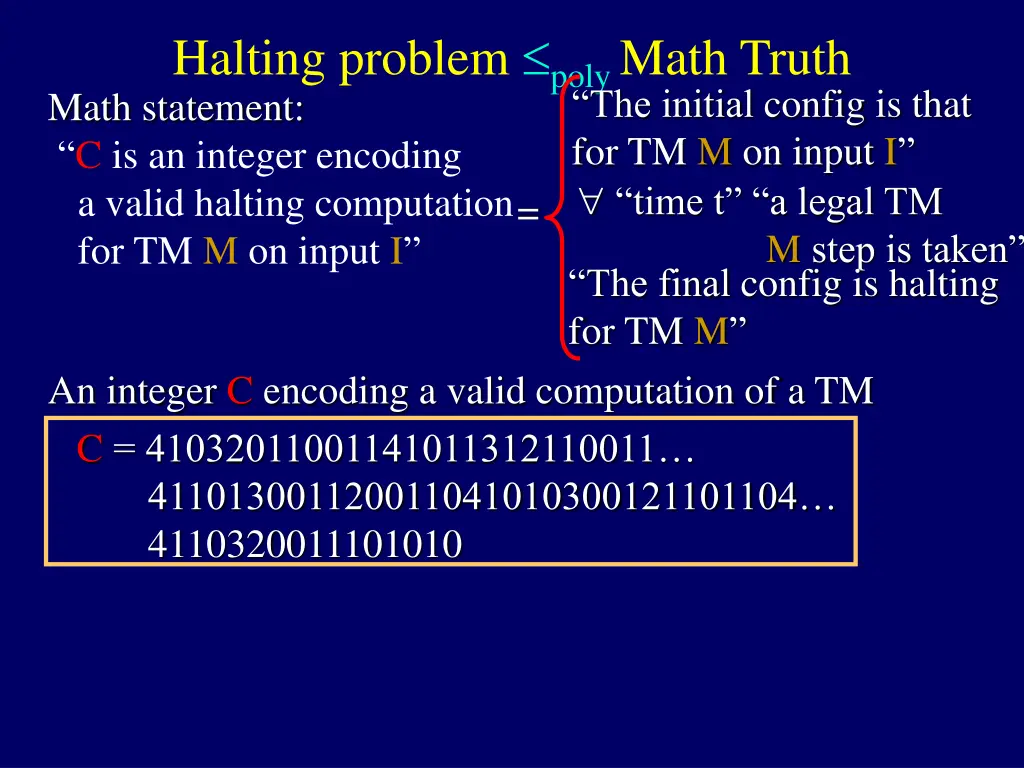 halting problem poly math truth math statement 5