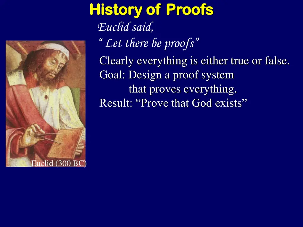 history of proofs history of proofs euclid said