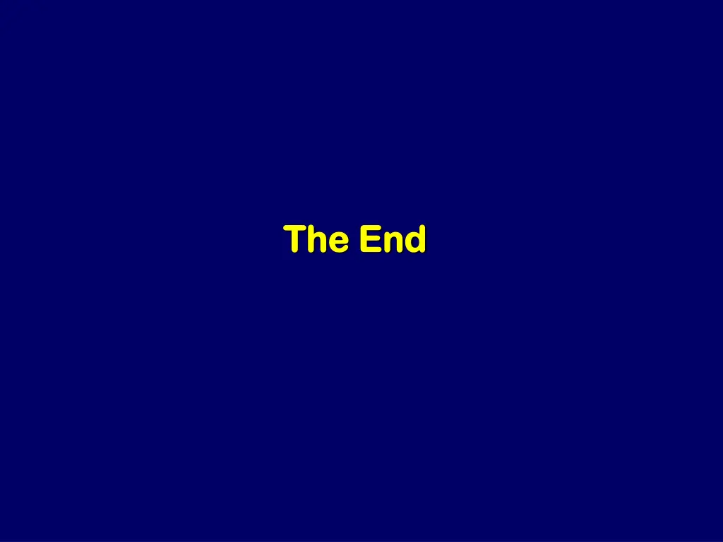 the end the end