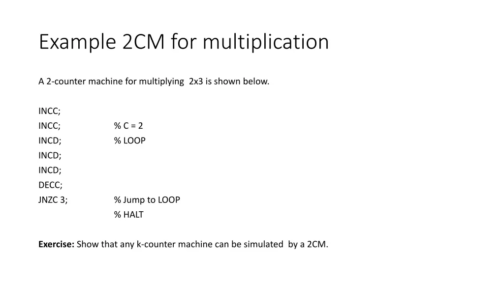 example 2cm for multiplication