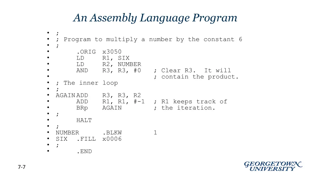 an assembly language program