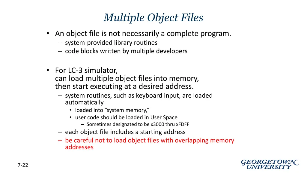 multiple object files