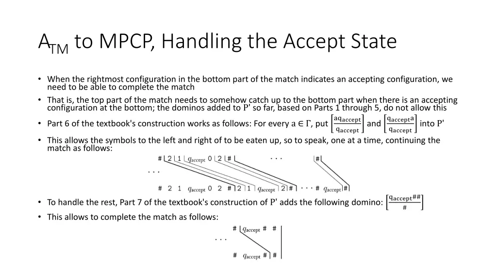 a tm to mpcp handling the accept state