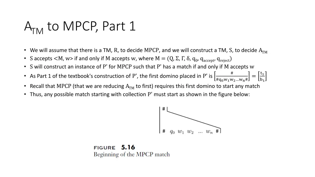 a tm to mpcp part 1