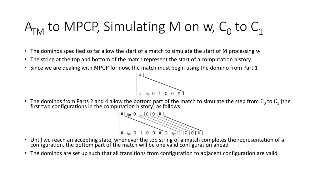 a tm to mpcp simulating m on w c 0 to c 1