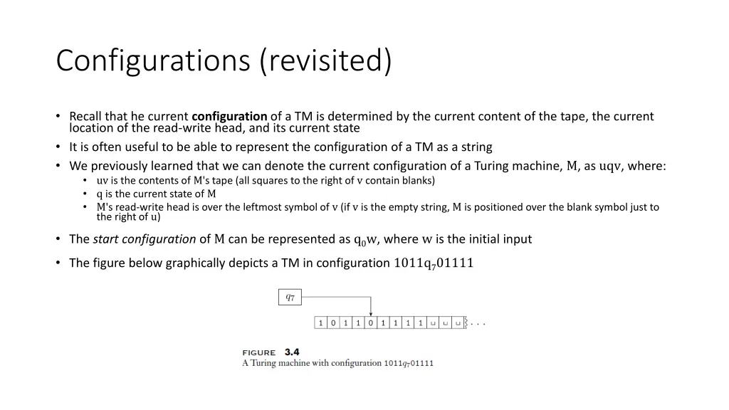 configurations revisited