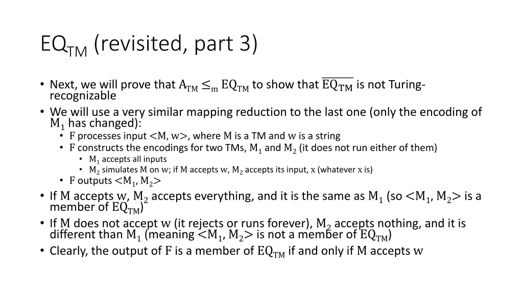 eq tm revisited part 3