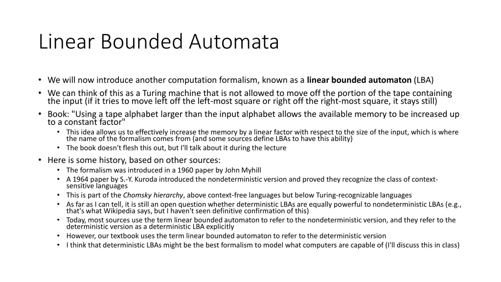 linear bounded automata