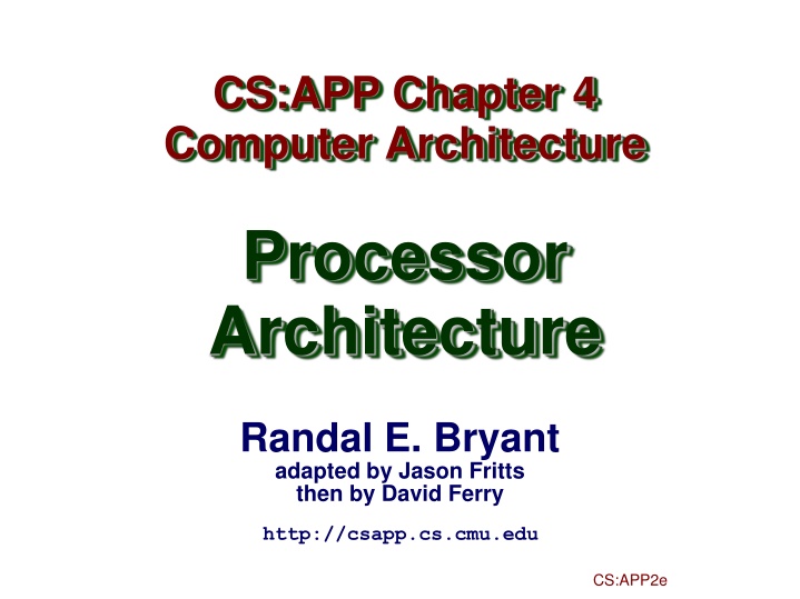 cs app chapter 4 computer architecture