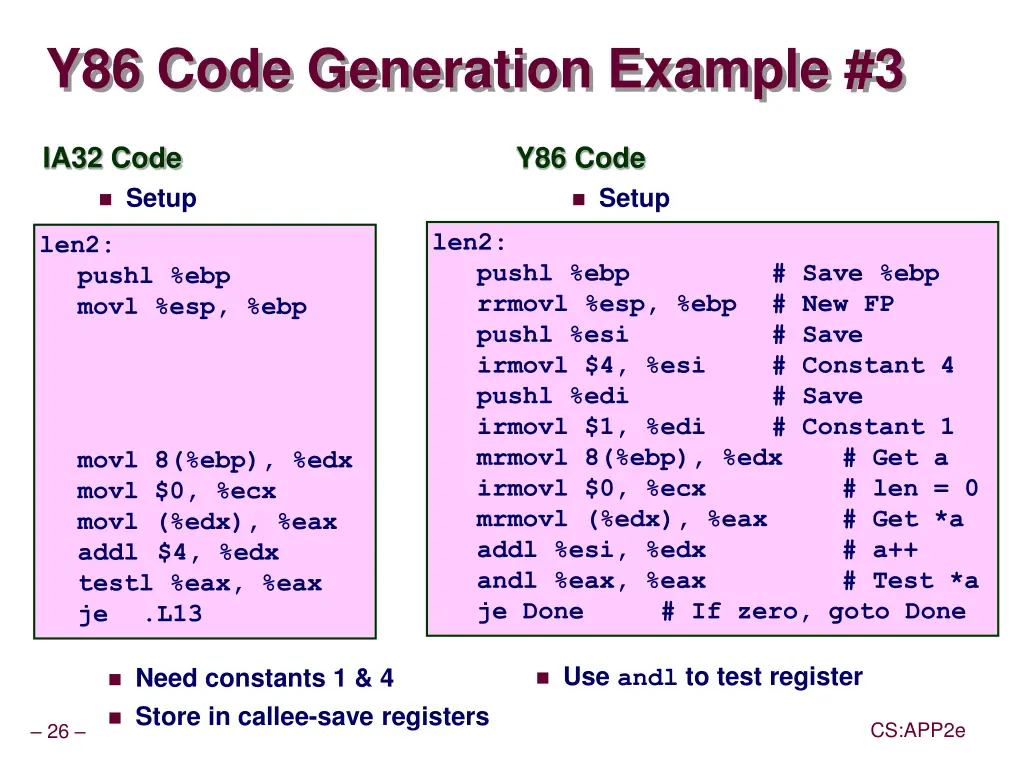 y86 code generation example 3