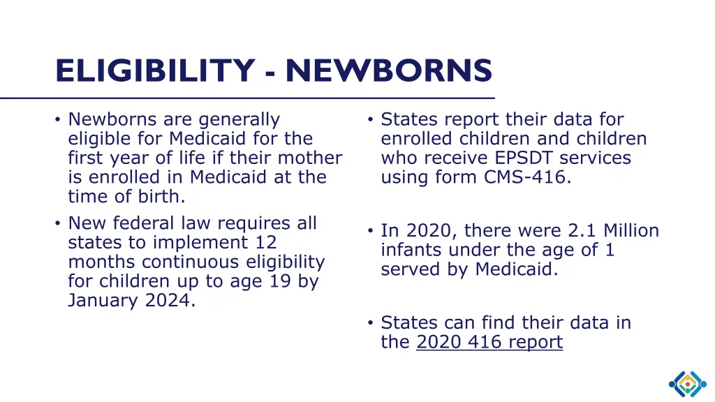 eligibility newborns