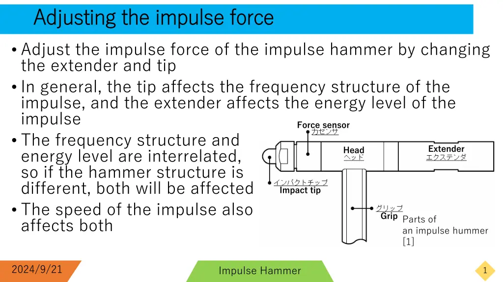 adjusting the impulse force adjusting the impulse