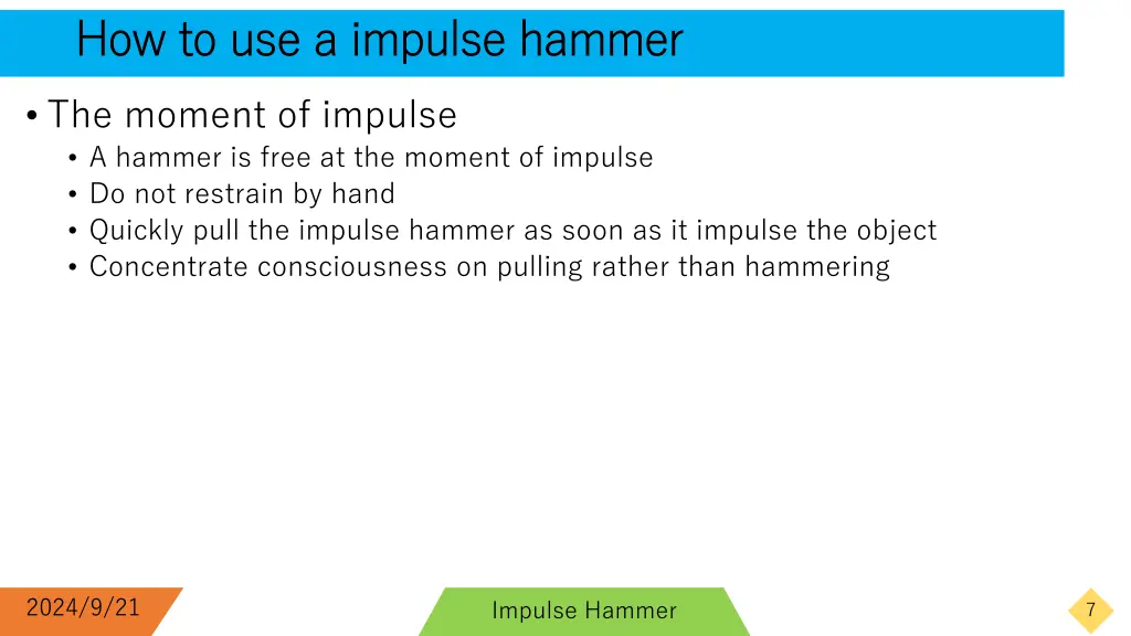 how to use a impulse hammer how to use a impulse 2