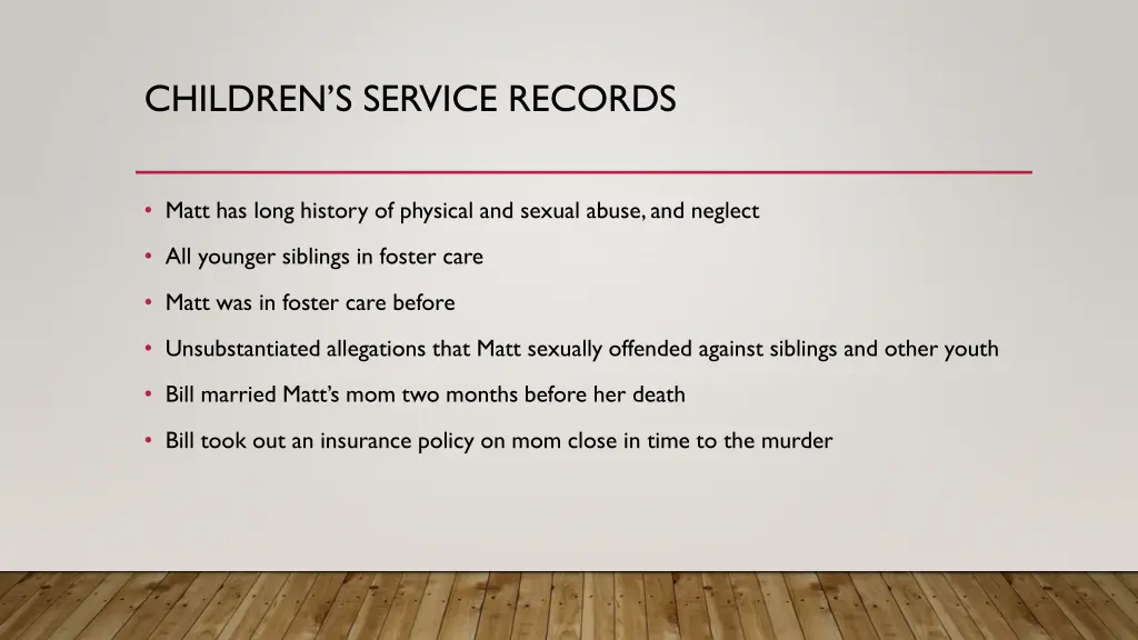 children s service records