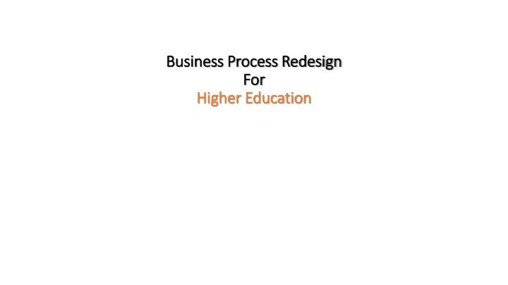 business process redesign business process