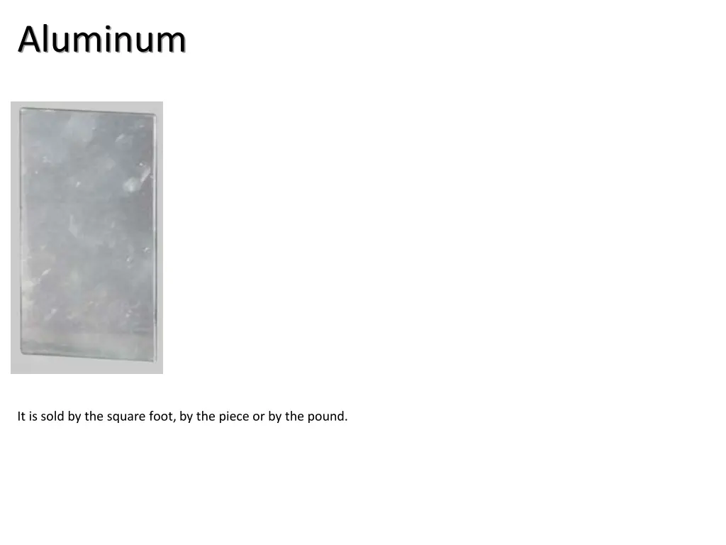 aluminum