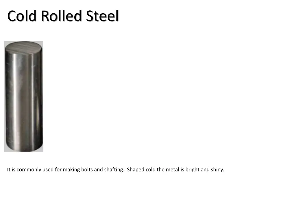 cold rolled steel