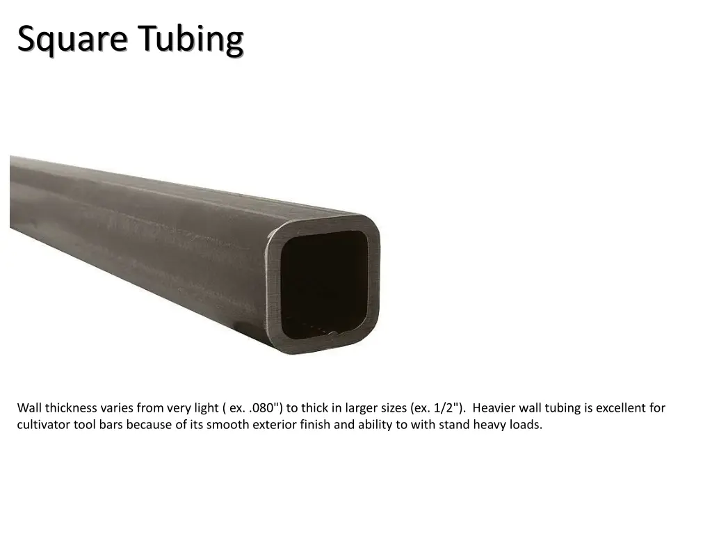 square tubing