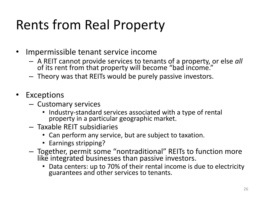 rents from real property