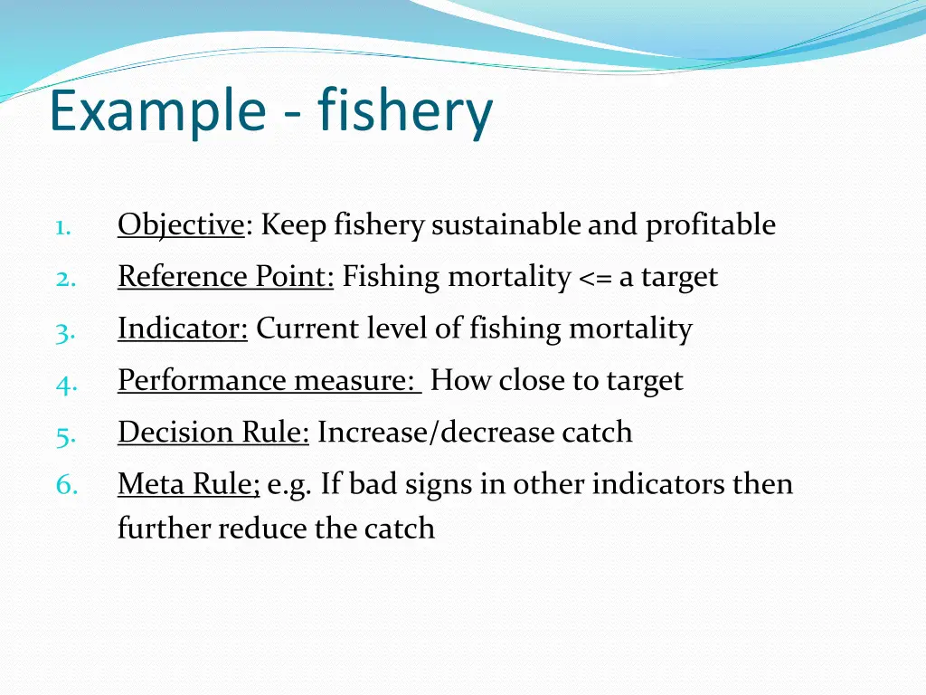 example fishery