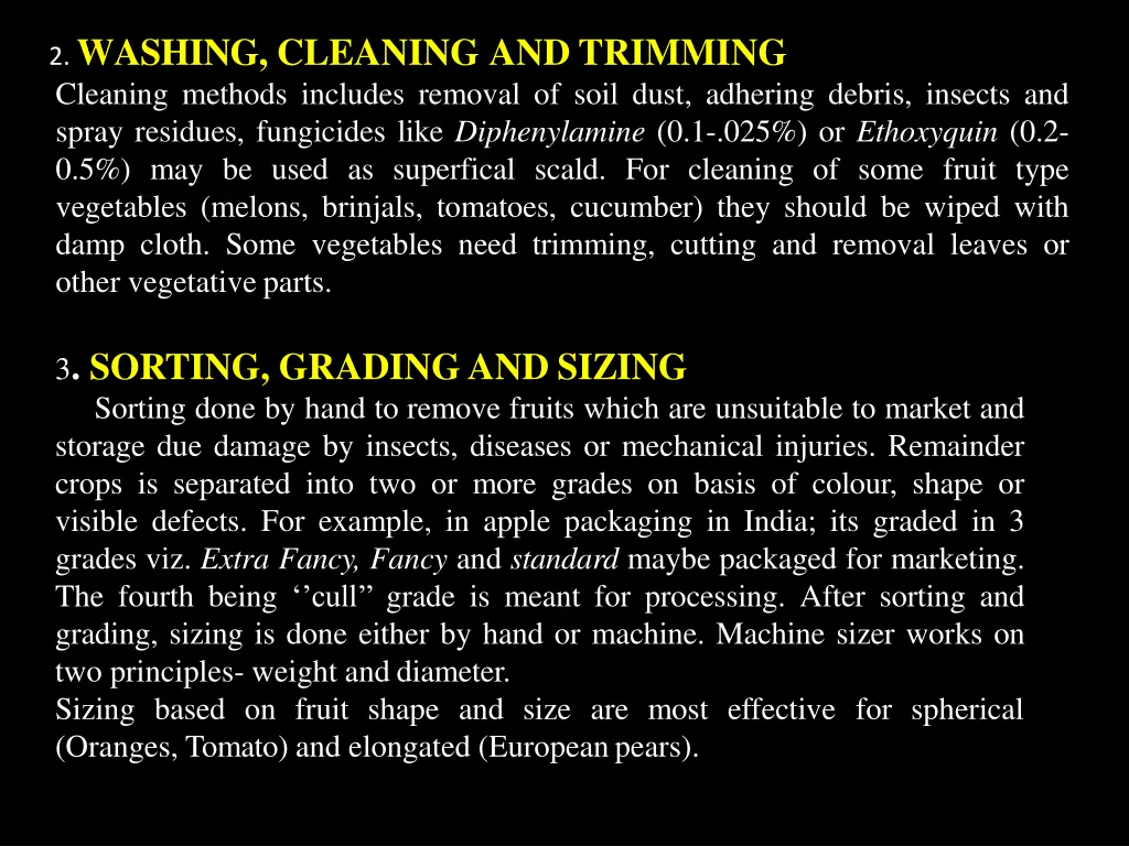 2 washing cleaning and trimming cleaning methods