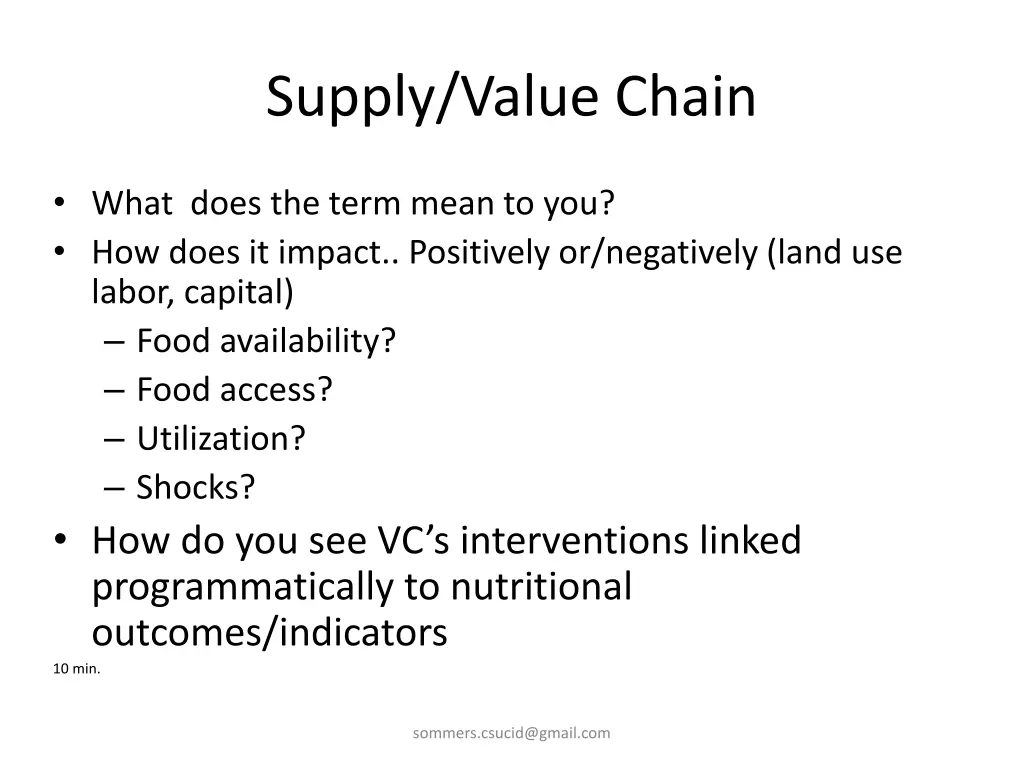 supply value chain