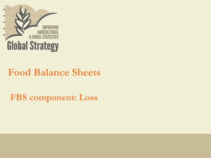 food balance sheets