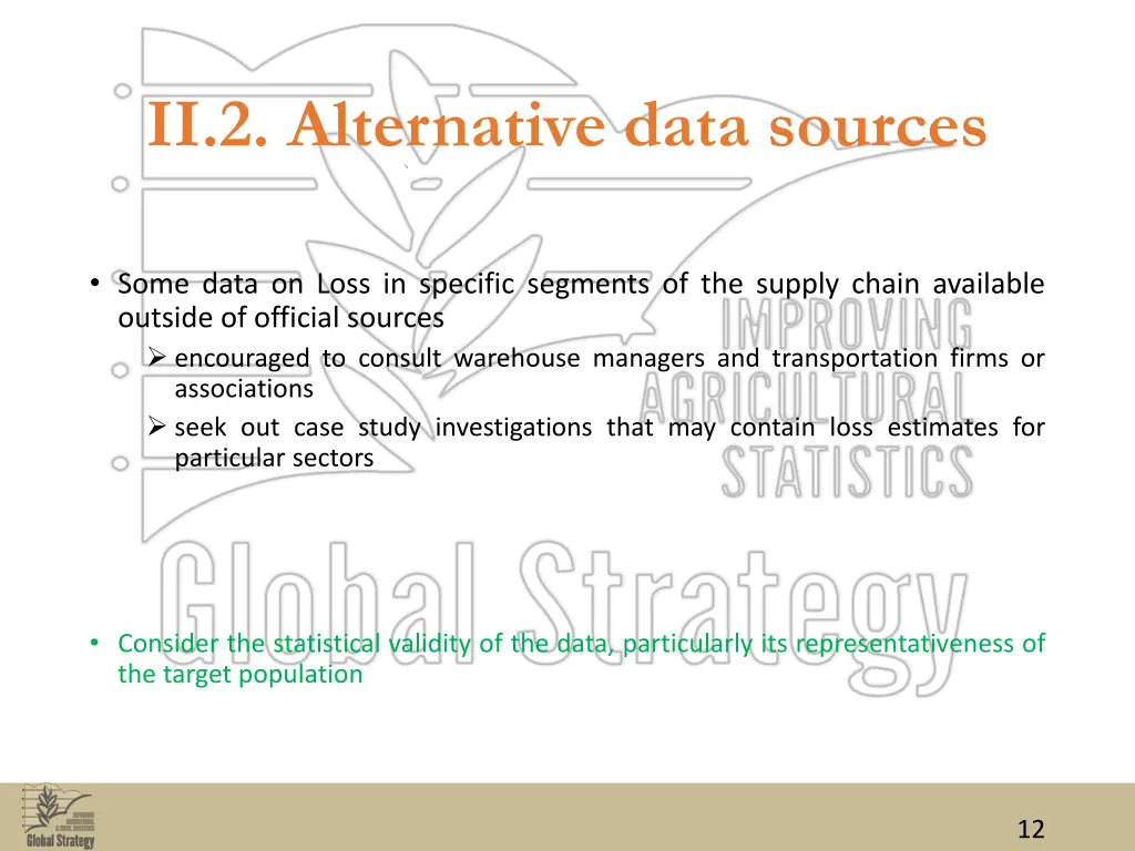 ii 2 alternative data sources