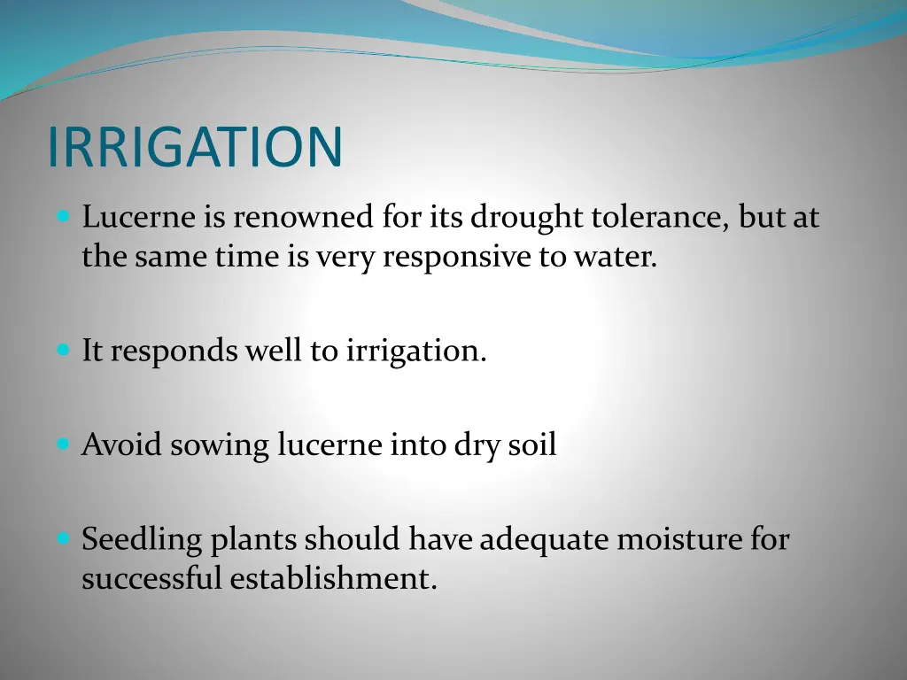 irrigation