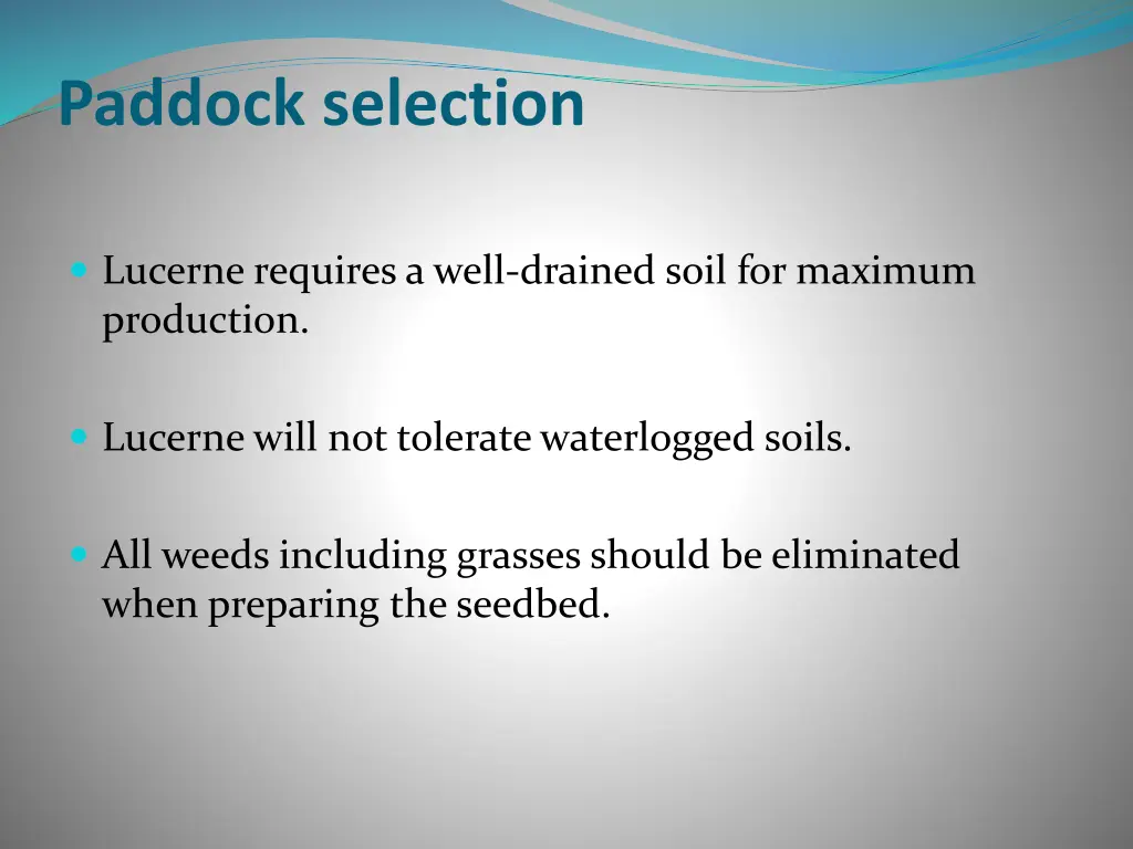 paddock selection