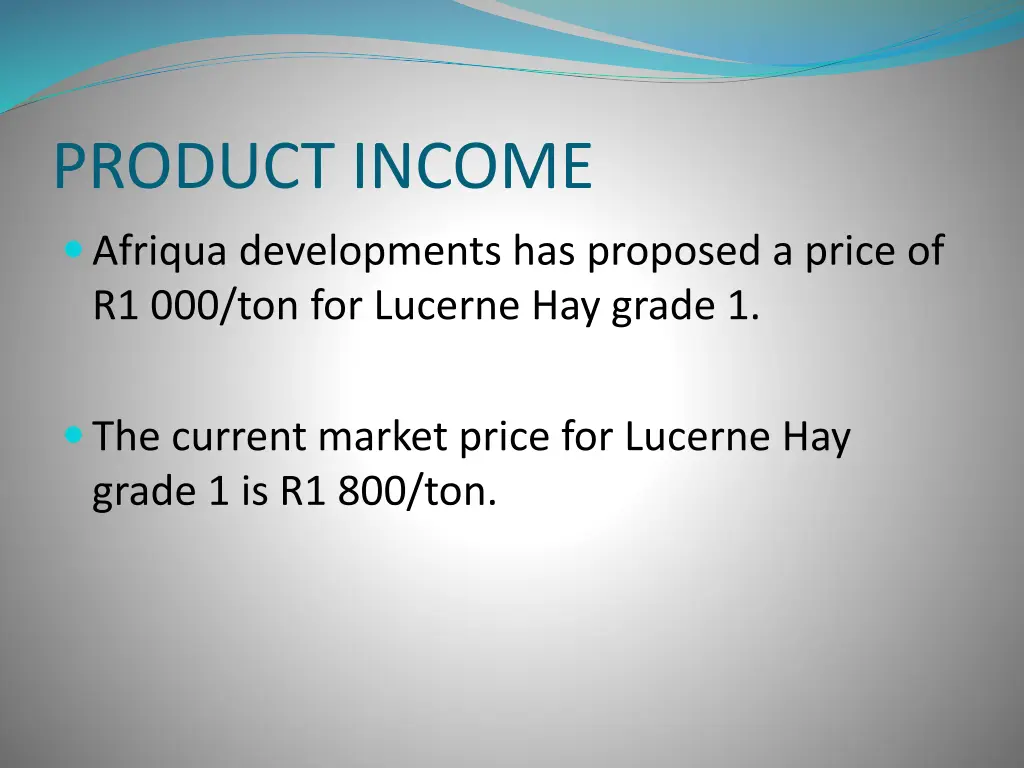 product income