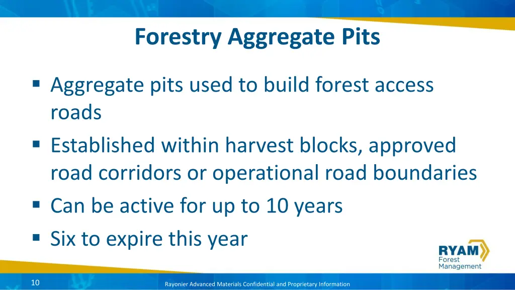 forestry aggregate pits