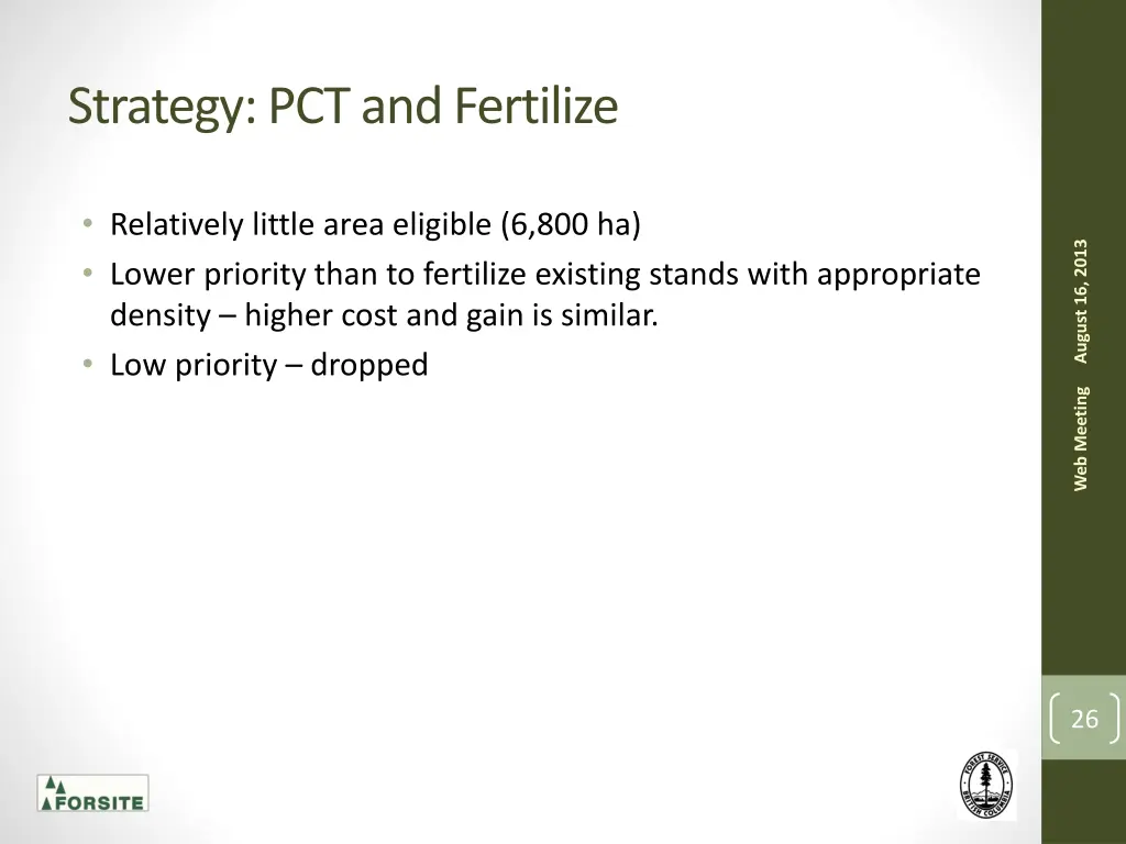 strategy pct and fertilize