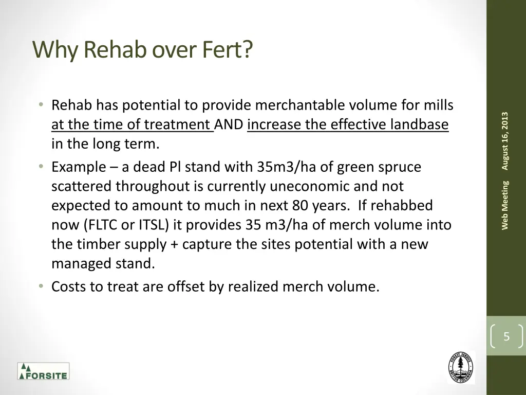 why rehab over fert