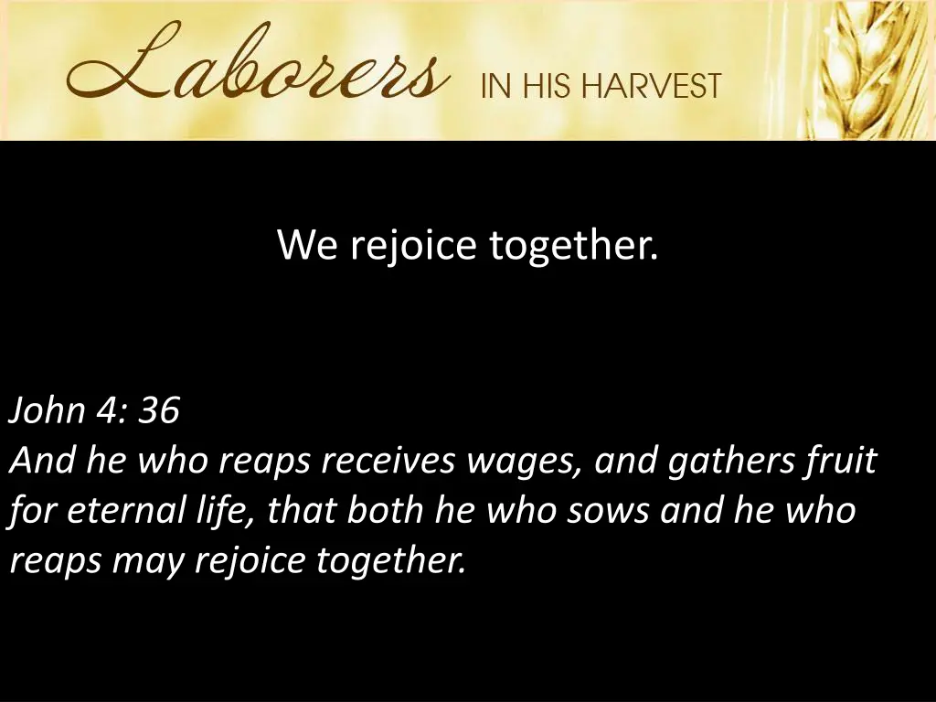 we rejoice together