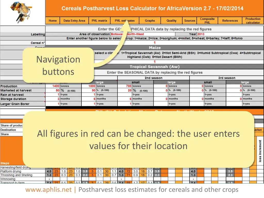 navigation buttons