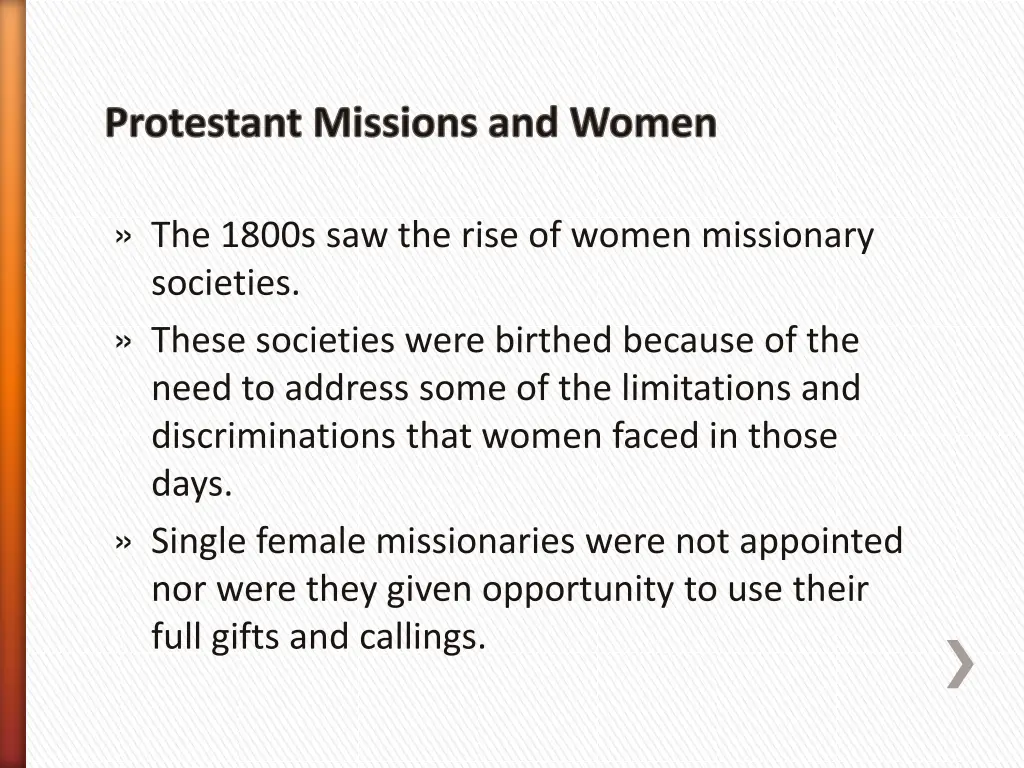 protestant missions and women