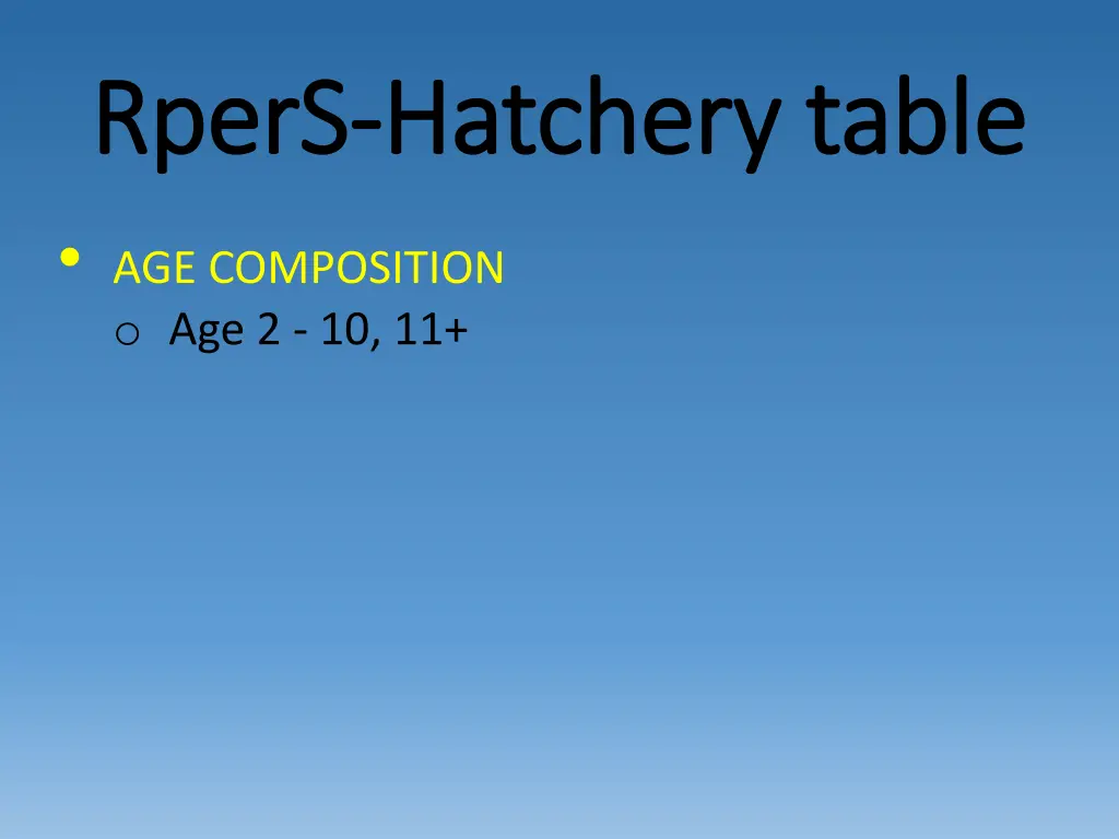 rpers rpers hatchery table hatchery table 1