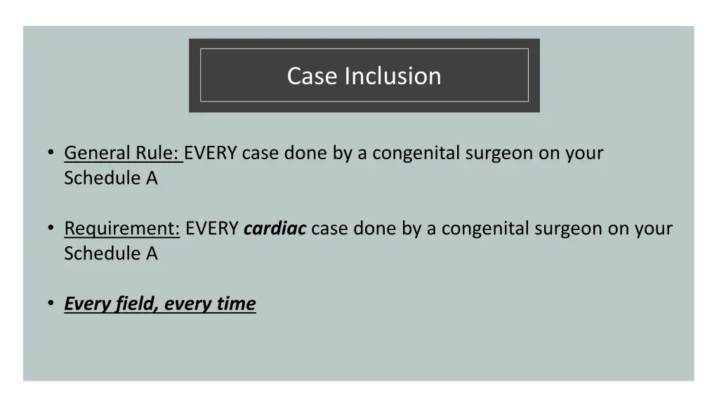 case inclusion