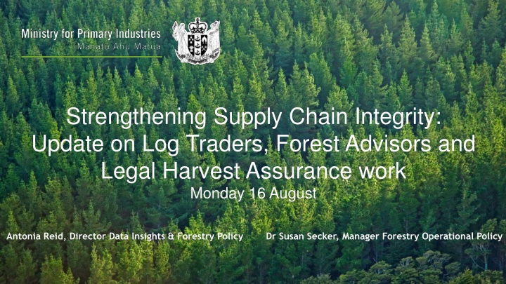 strengthening supply chain integrity update