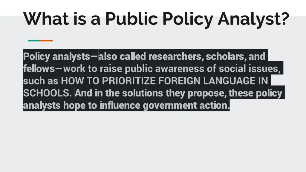 what is a public policy analyst